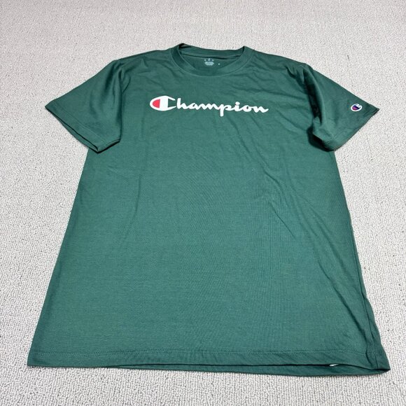 Champion T-Shirt Men’s Green Short Sleeve Size Small - Picture 1 of 11